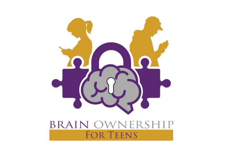 Brain Ownership For Teens Logo symbolizes unlocking the brain to fill in the pieces for Teens and Adolescents